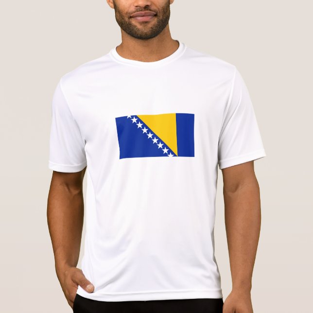 Bosniska flaggan t shirt (Framsida)