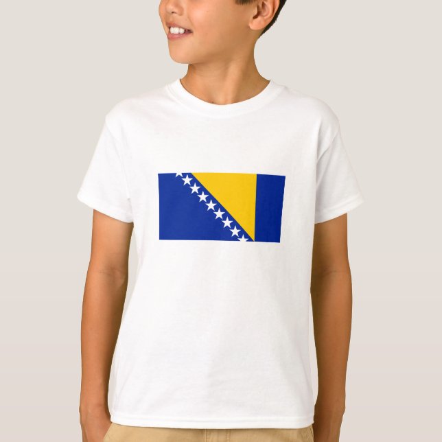 Bosniska flaggan t shirt (Framsida)