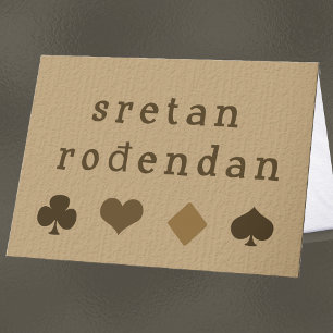 Bosniska födelsedagen Önskemål Kort