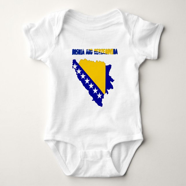 Bosniska land flagga t shirt (Framsida)