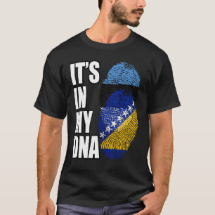 Bosniska och estniska Mix DNA-Flagga T Shirt