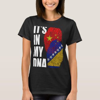 Bosniska och kinesiska blandat DNA-Flagga T Shirt