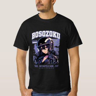 Bosozoku Anime Motorcykeltjej Japansk Streetwear T Shirt