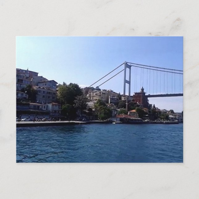 Bospoherous Bridge i Istanbul, Turkiet Vykort (Framsida)