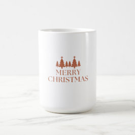 Bosque de Árboles de Navidad con Brillo Oro Rosado Kaffemugg