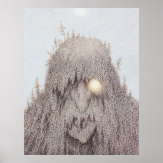 Bosque Troll. Theodor Kittelsen Poster (Framsidan)