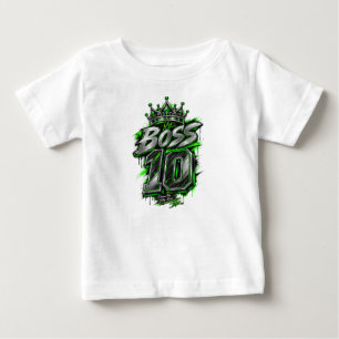 Boss 10 – Grön Neon Streetwear-grafik T Shirt