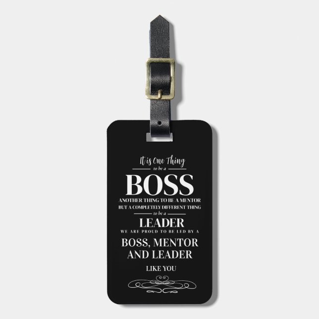 Boss appreciation week card  bagagebricka (Vertikal Framsida)