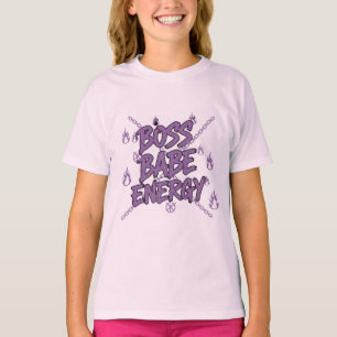 Boss Babe Energi – vit Power Tee