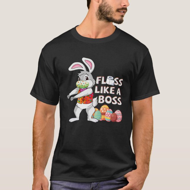 Boss Bunny Rabbi  Easter Day T Shirt (Framsida)