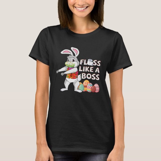 Boss Bunny Rabbi  Easter Day T Shirt (Framsida)