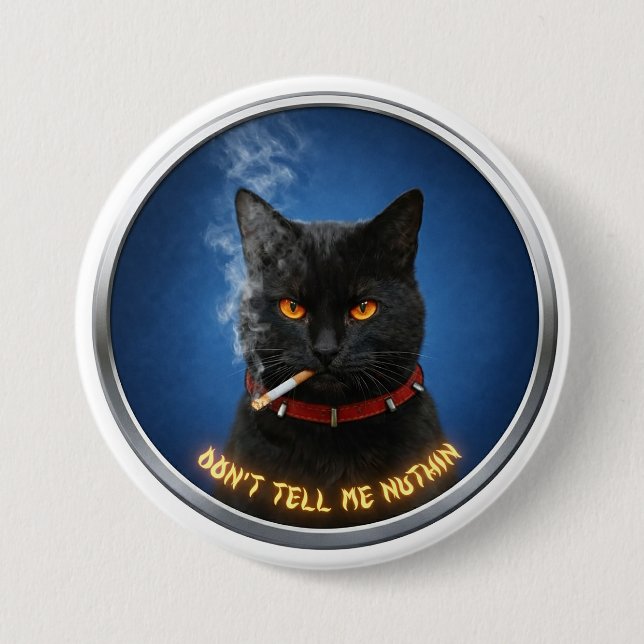 Boss Cat Large Badge Knapp (Framsida)