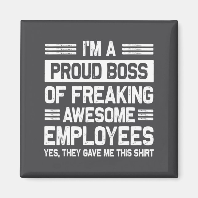Boss Day Employee Appreciation Office Funny Boss  Magnet (Framsidan)