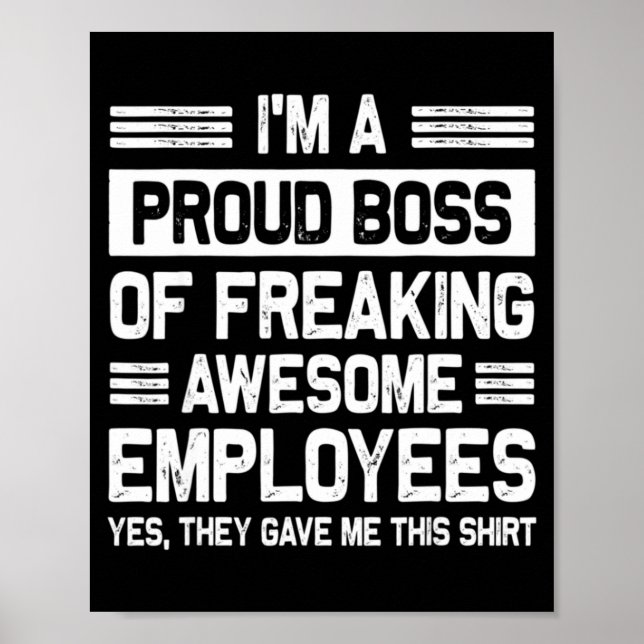 Boss Day Employee Appreciation Office Funny Boss  Poster (Framsidan)