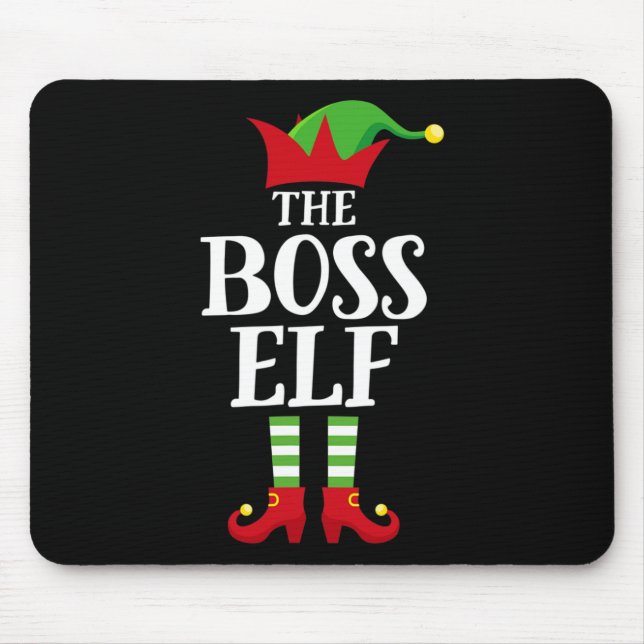 Boss Elf Family Matching Christmas Group Elf Pajam Musmatta (Framsidan)