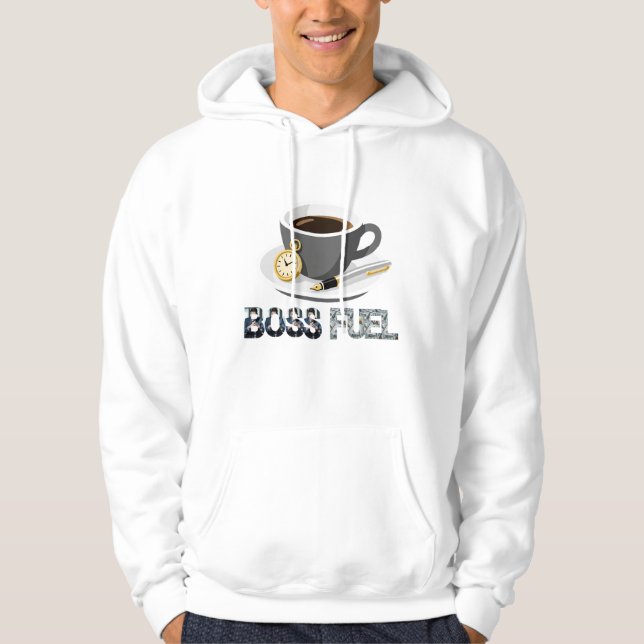 Boss Fuel Espresso, fickur för entreprenörer Hoodie (Framsida)
