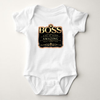 Boss King Guld Typography T-Shirt | Premium
