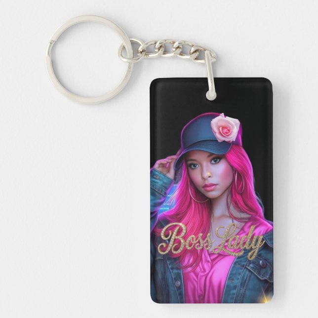 Boss Lady Acrylic Keychain (Framsidan)