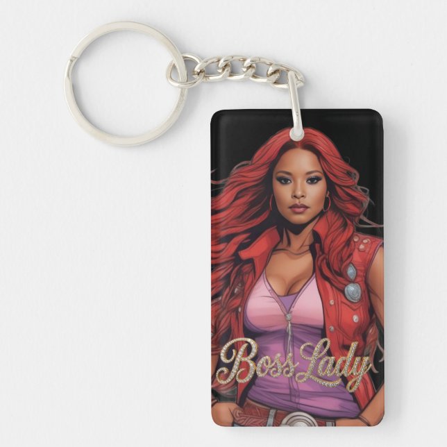 Boss Lady Acrylic Keychain (Framsidan)
