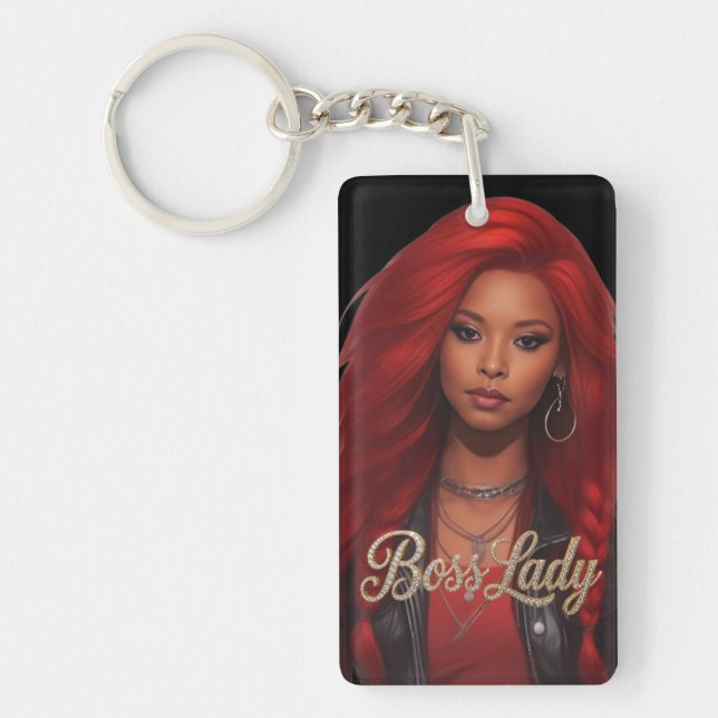 Boss Lady Acrylic Keychain (Framsidan)