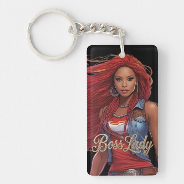 Boss Lady Acrylic Keychain (Framsidan)