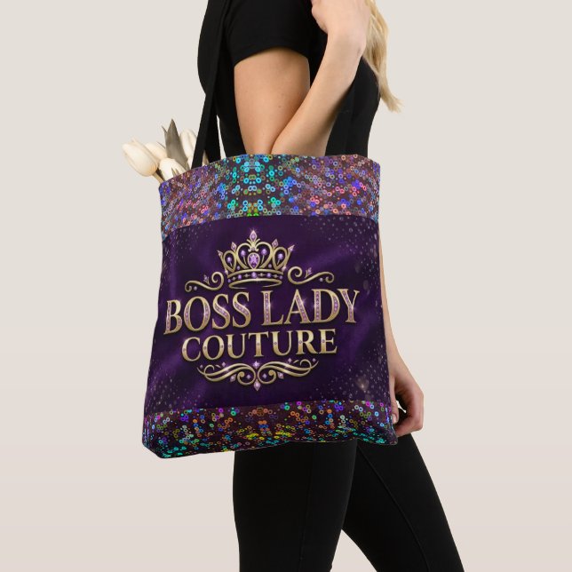 Boss Lady Couture All-Over-Print Totebag Tygkasse (Närbild)