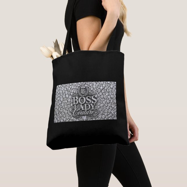 Boss Lady Couture Heltrycks-Totebag Tygkasse (Närbild)