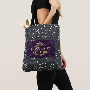 Boss Lady Couture Heltrycks-Totebag Tygkasse