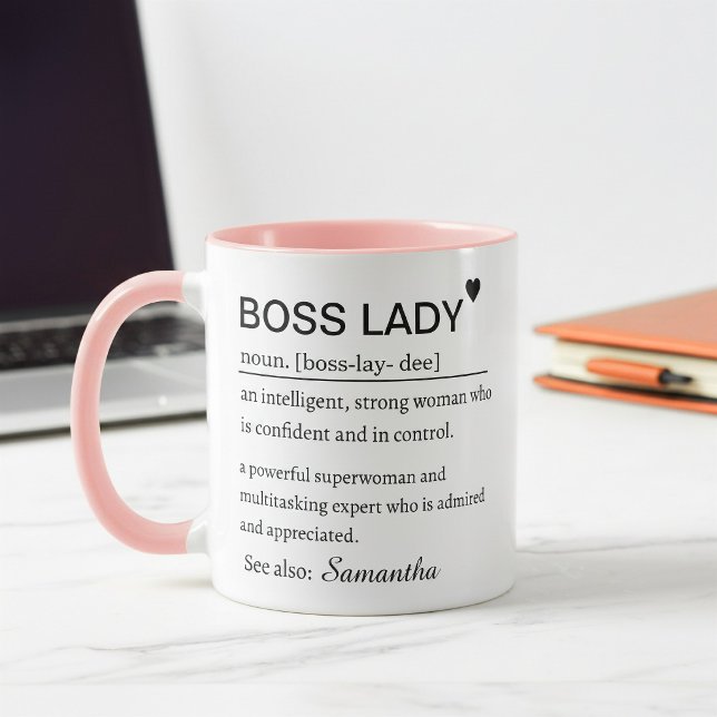 Boss Lady Definition Mug Empowering Office Gift Mugg (Skapare uppladdad)