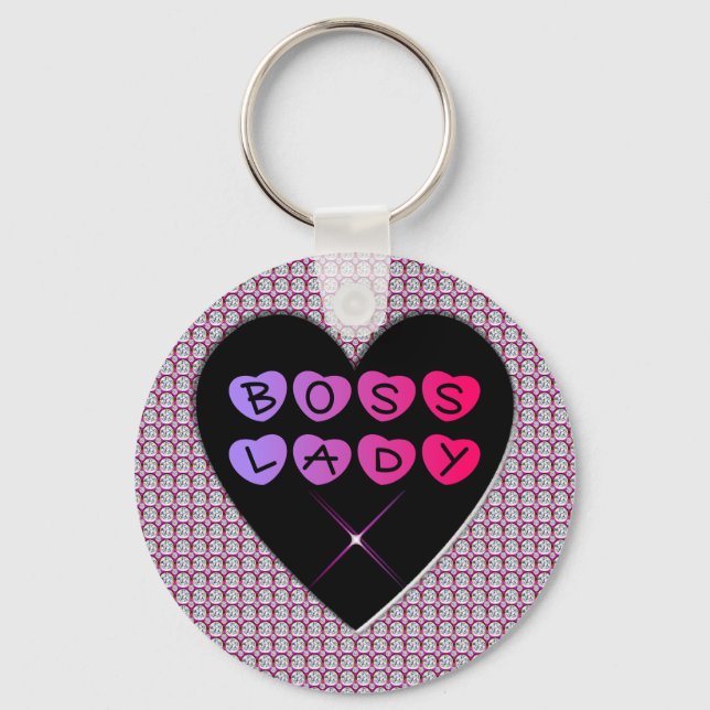 Boss Lady Diamant Nyckelring (Framsida)