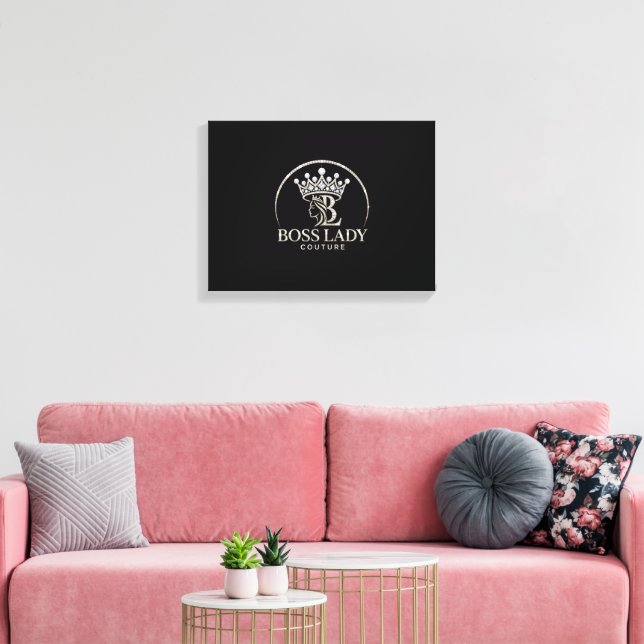 Boss Lady Diamonds Sträckt Canvastryck (Insitu (Vardagsrum))