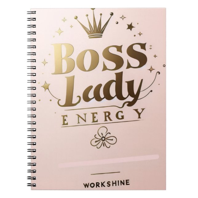 Boss Lady Energy Notebook Anteckningsbok (Framsidan)