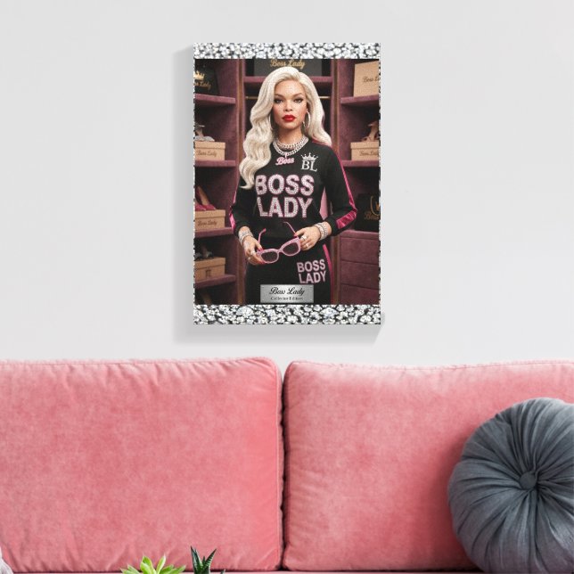 Boss Lady Glam Docka Canvastryck (Insitu (Vardagsrum))