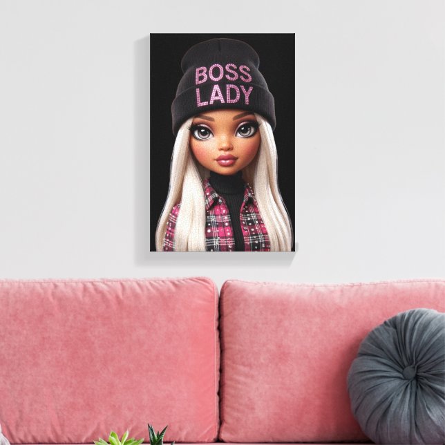 Boss Lady Glam Docka Canvastryck (Insitu (Vardagsrum))