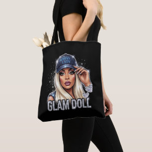 Boss Lady Glam Doll All-Over-Print Totebag Tygkasse