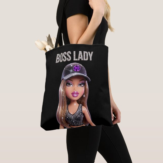 Boss Lady Glam Doll All-Over-Print Totebag Tygkasse (Närbild)