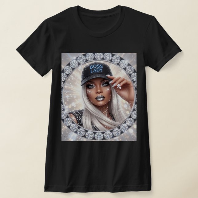 Boss Lady Glam Doll Diamonds T-Shirt (Laydown)