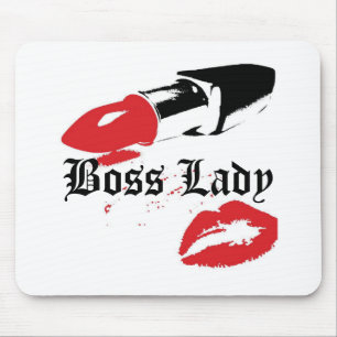 Boss Lady Läppstift och Läppar Musmatta
