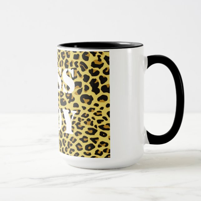Boss Lady Leoprintmugg Mugg (Höger)