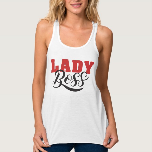 Boss Lady Mindset – Powerful Women Quote Design Linne Med Racerback (Framsida)