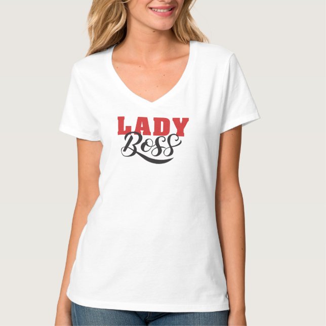 Boss Lady Mindset – Powerful Women Quote Design T Shirt (Framsida)
