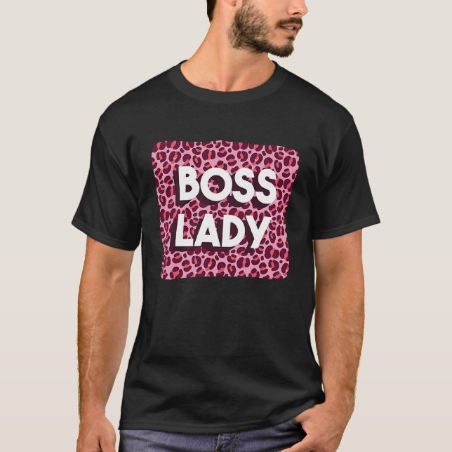 Boss Lady Powerful Woman Working From Home Feminis T Shirt (Framsida)