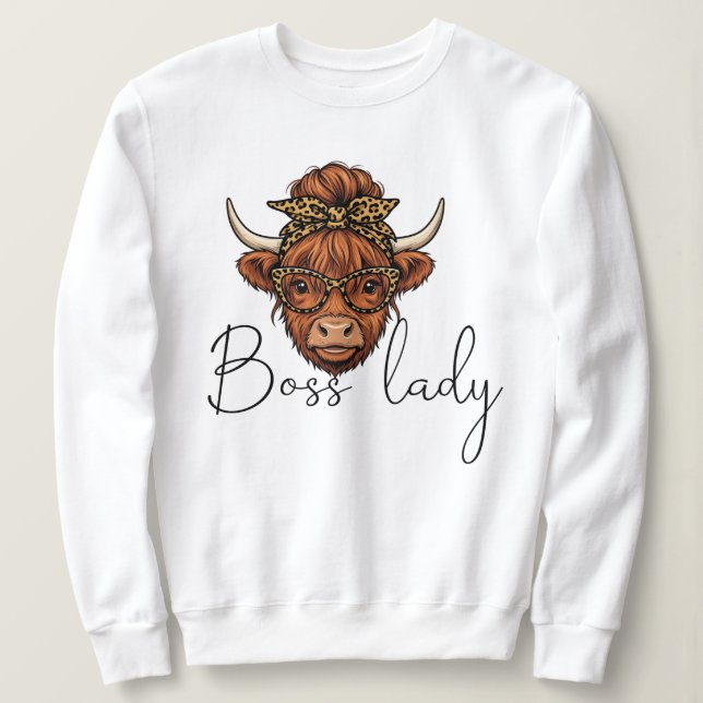 Boss lady sweatshirt  t shirt (Design framsida)