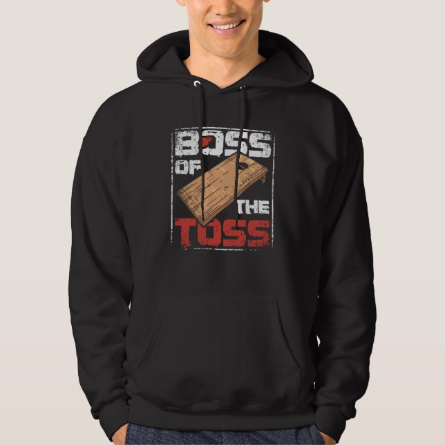 Boss of the toss cornhole hoodie (Framsida)
