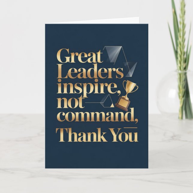Boss or Mentor Thank You Card Kort (Framsida)