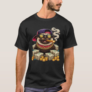 Boss Pug — Bling Pug med kontanter & cigarr" T Shirt