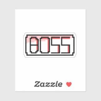 "BOSS" Retro font Klistermärken
