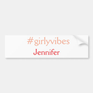 Bossbabe hashtag ljus rosa lägg till namn tjej che bildekal