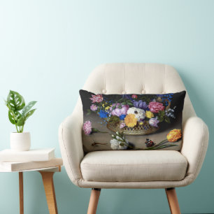 Bosschaert Flower still Life Insekts Dutch Art Lumbarkudde