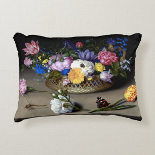 Bosschaert Flower still Life Insekts Dutch Art Prydnadskudde